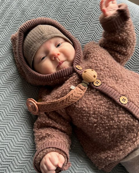 Krulluull peysa - Rose brown