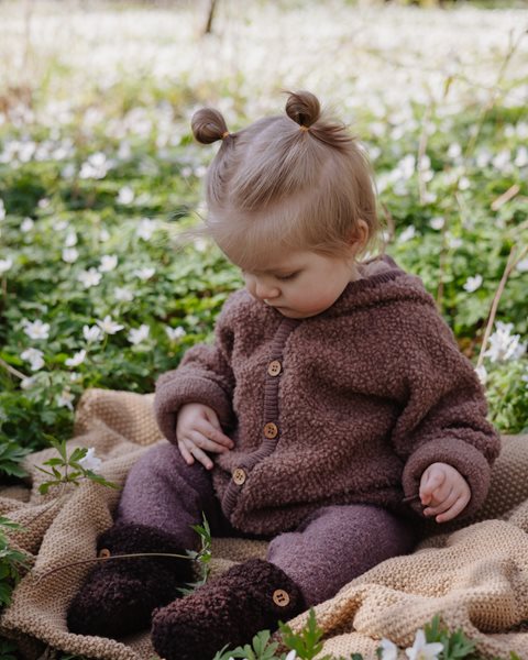 Krulluull peysa - Rose brown
