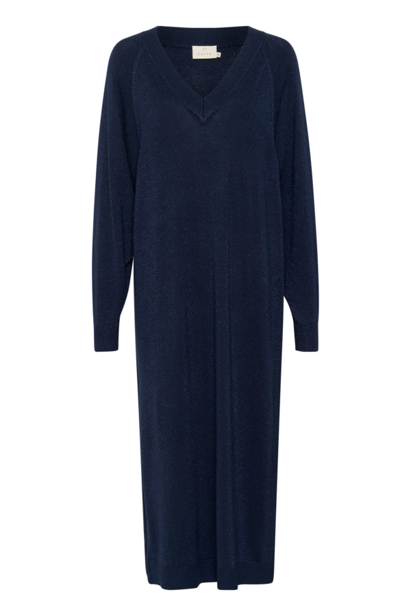 Regina kjóll frá Kaffe - Navy glitter