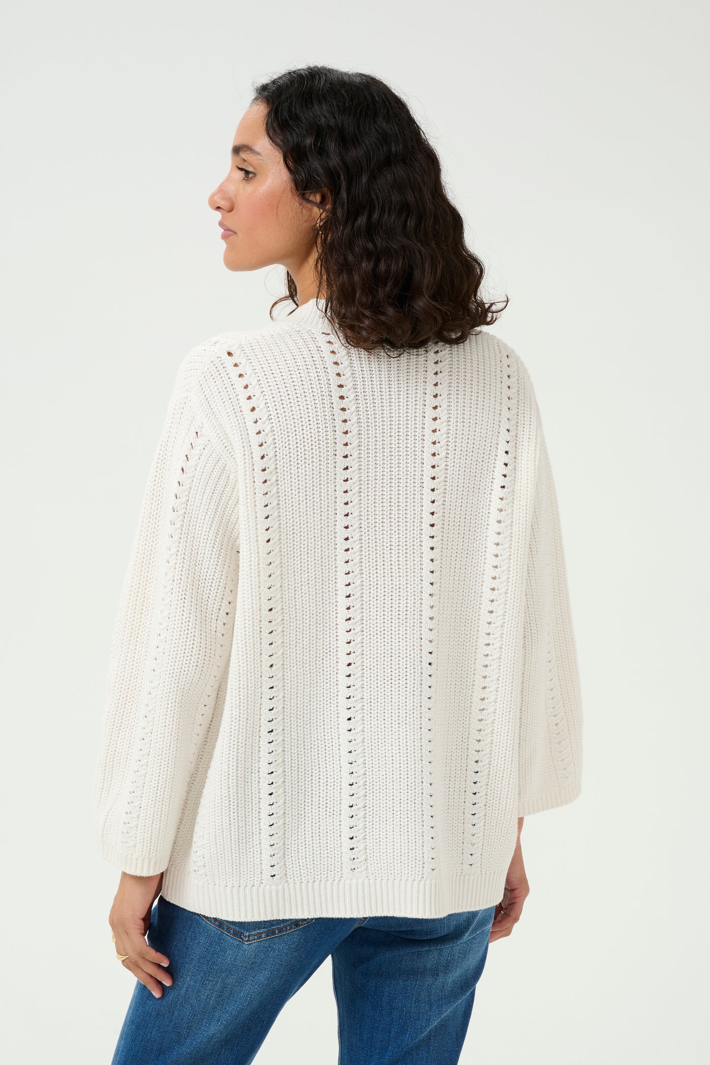 Lorri Turtleneck peysa frá Kaffe- Chalk ljós