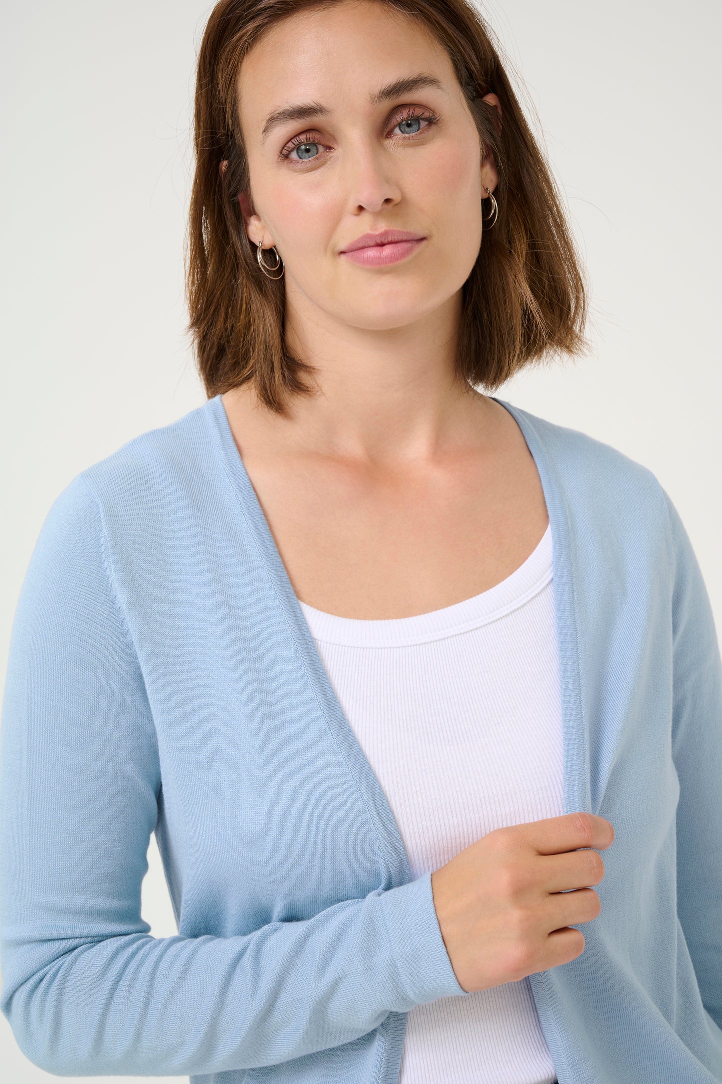 Fenia Astrid peysa frá Kaffe - Soft Chambry blá