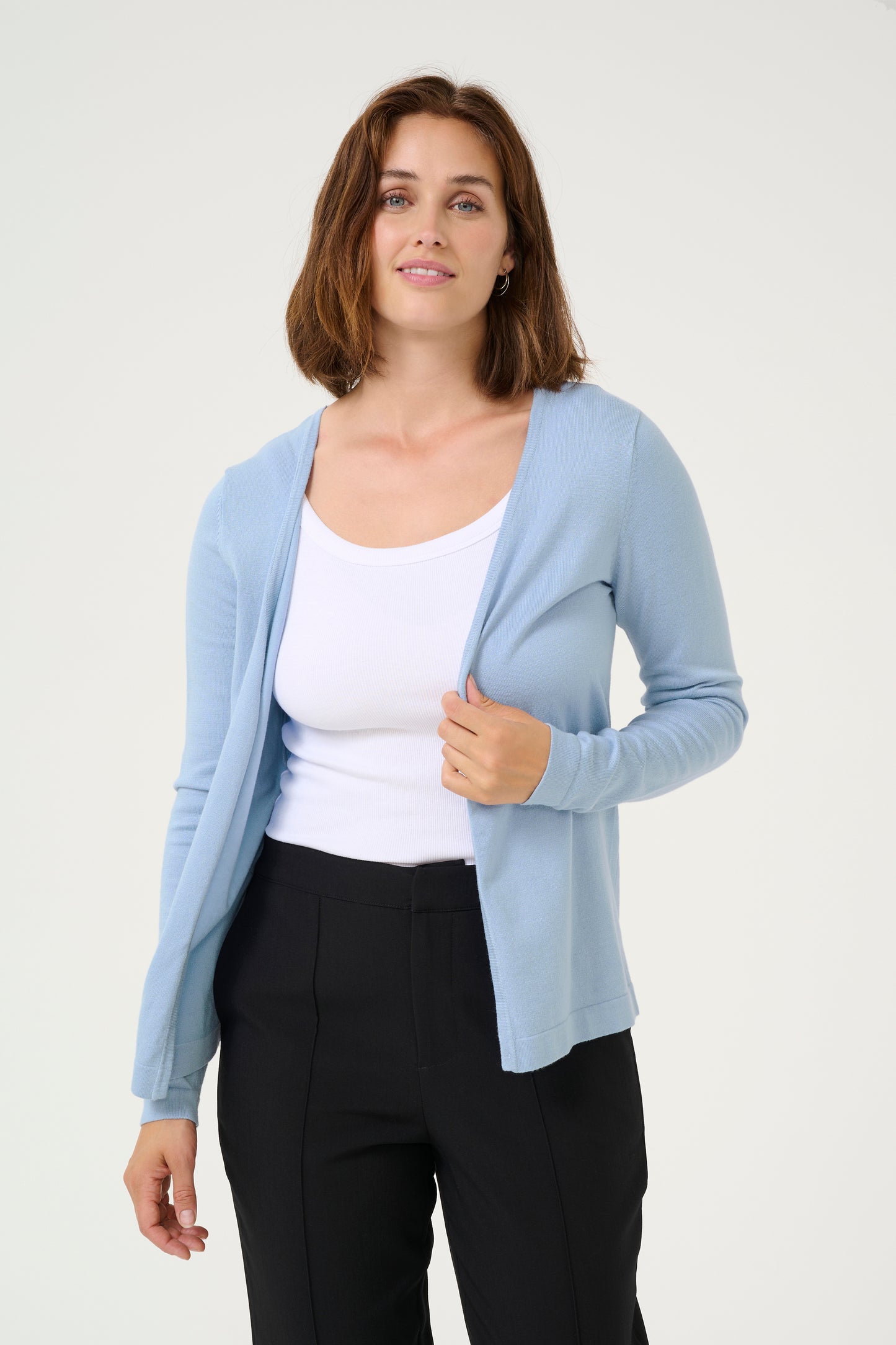 Fenia Astrid peysa frá Kaffe - Soft Chambry blá