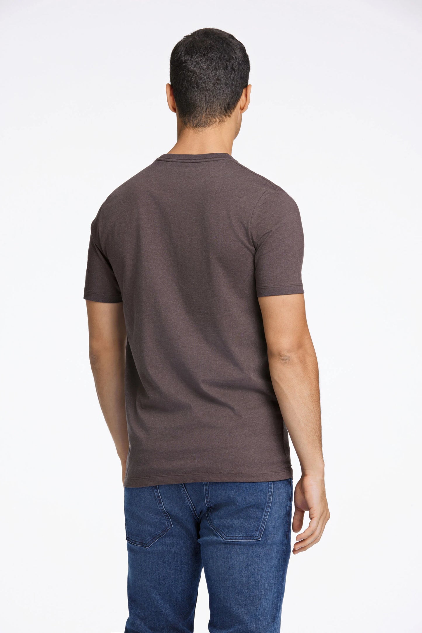 Basic tee Relaxed fit bolur á herra frá Lindberg - Brown mel