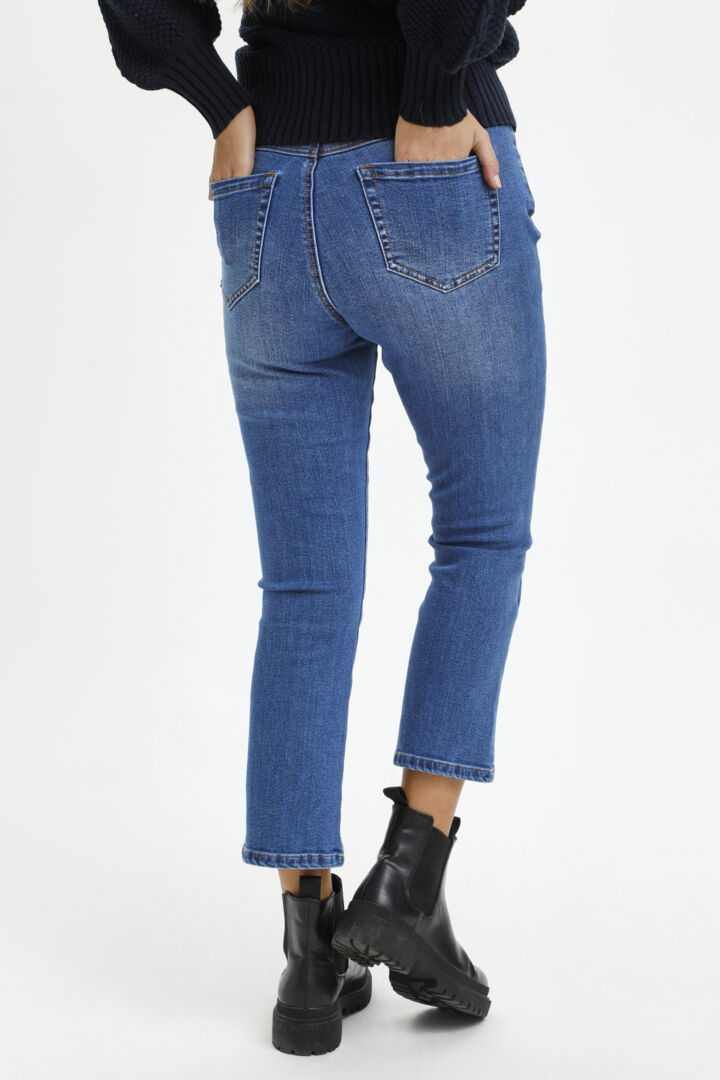Sinem cropped gallabuxur frá Kaffe – Medium blue