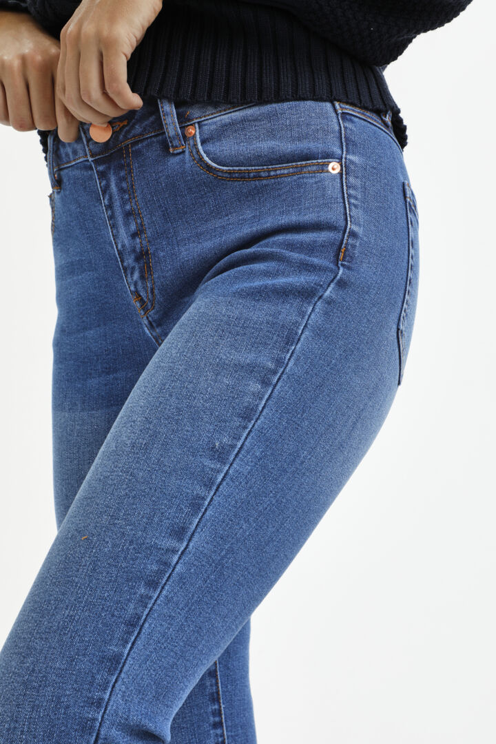Sinem cropped gallabuxur frá Kaffe – Medium blue