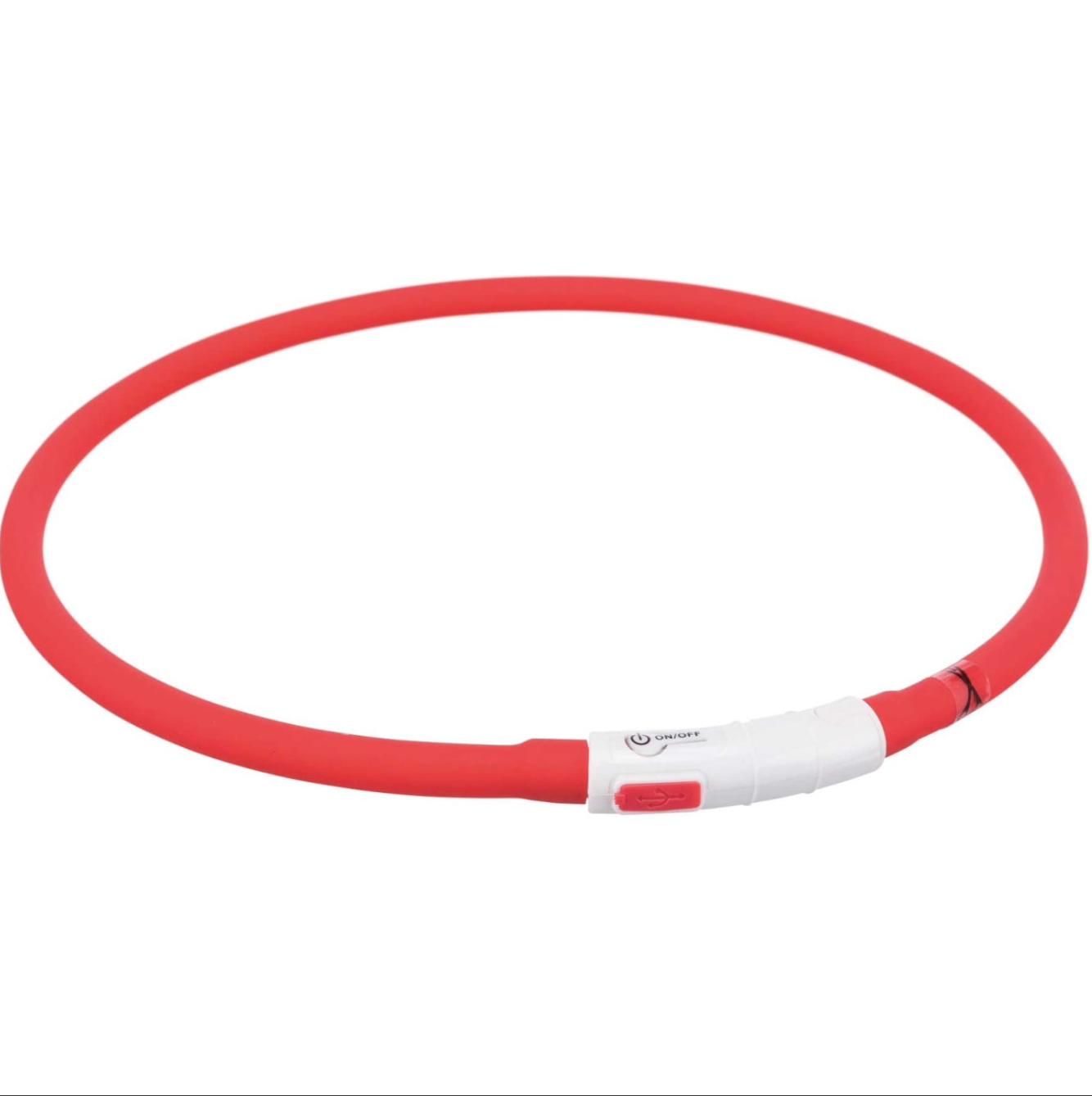 Ljósahringur USB, XS-XL 70 cm rauður