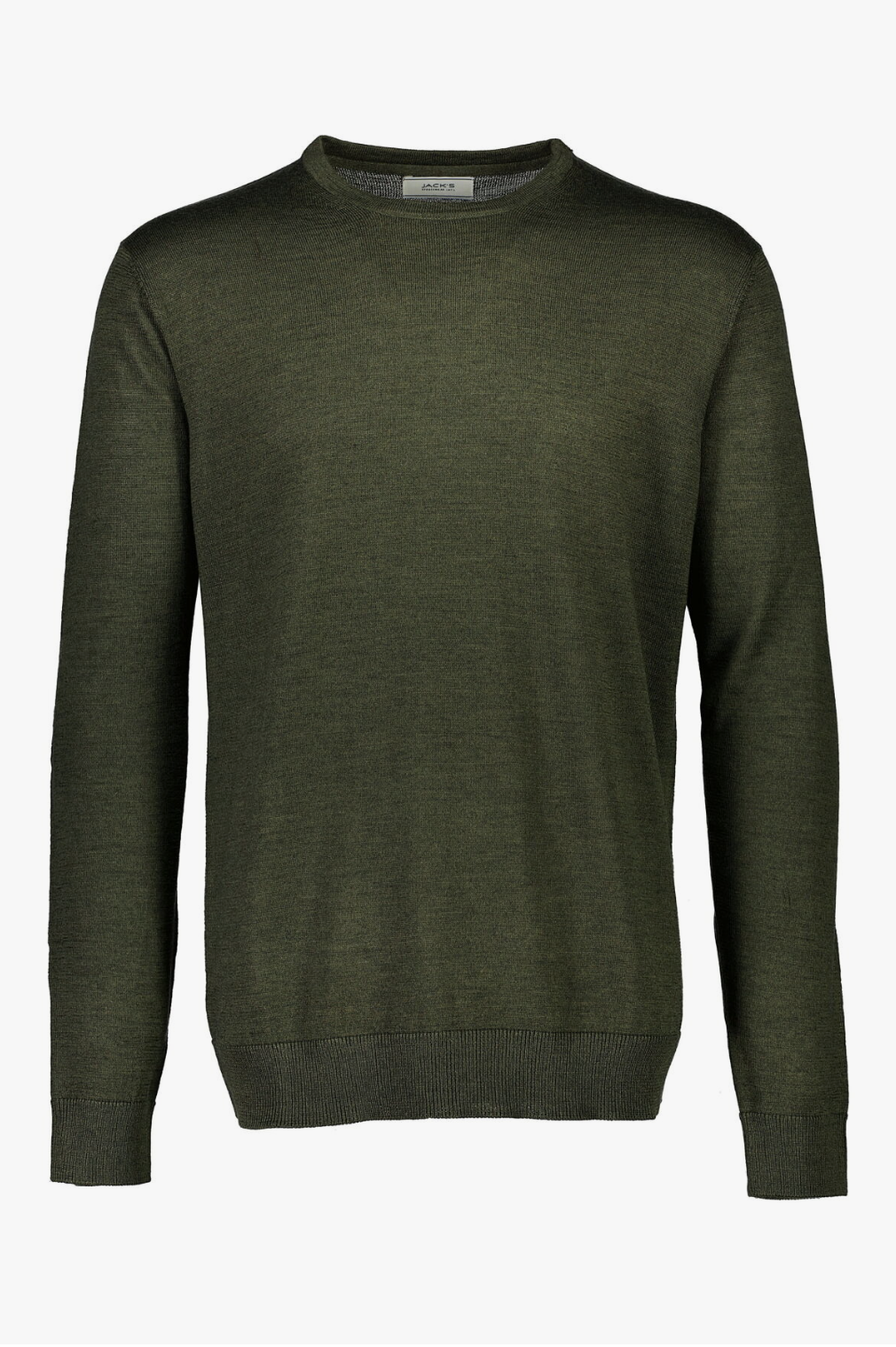 Merino blend peysa frá Jack´s - Army mel græn