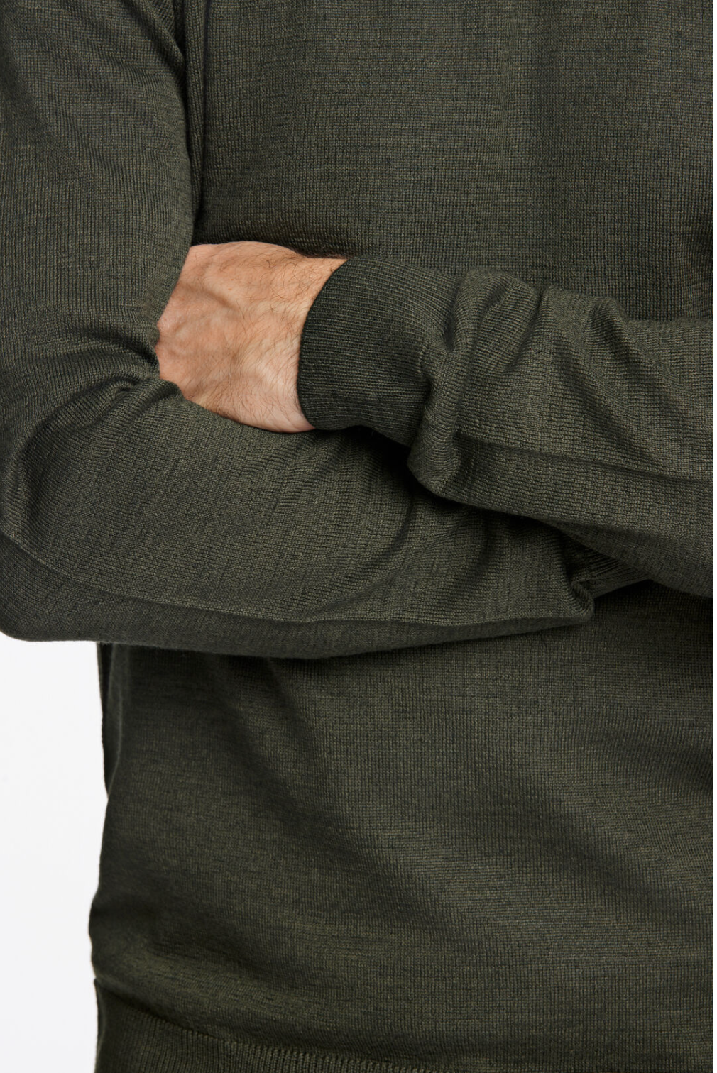 Merino blend peysa frá Jack´s - Army mel græn