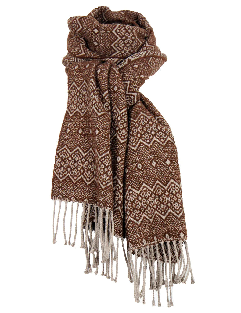 Garðar, trefill unisex brúnn/rust
