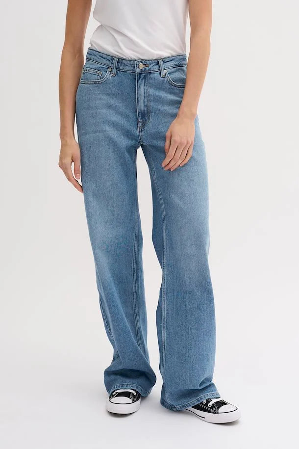 35 THE LOUIS gallabuxur frá My Essential Wardrobe - MEDIUM BLUE RETRO WASH