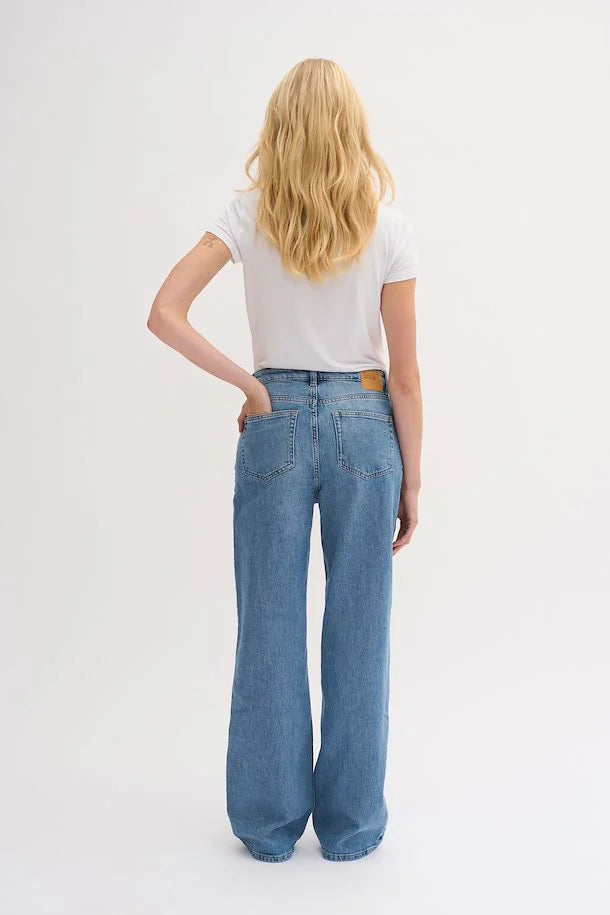 35 THE LOUIS gallabuxur frá My Essential Wardrobe - MEDIUM BLUE RETRO WASH