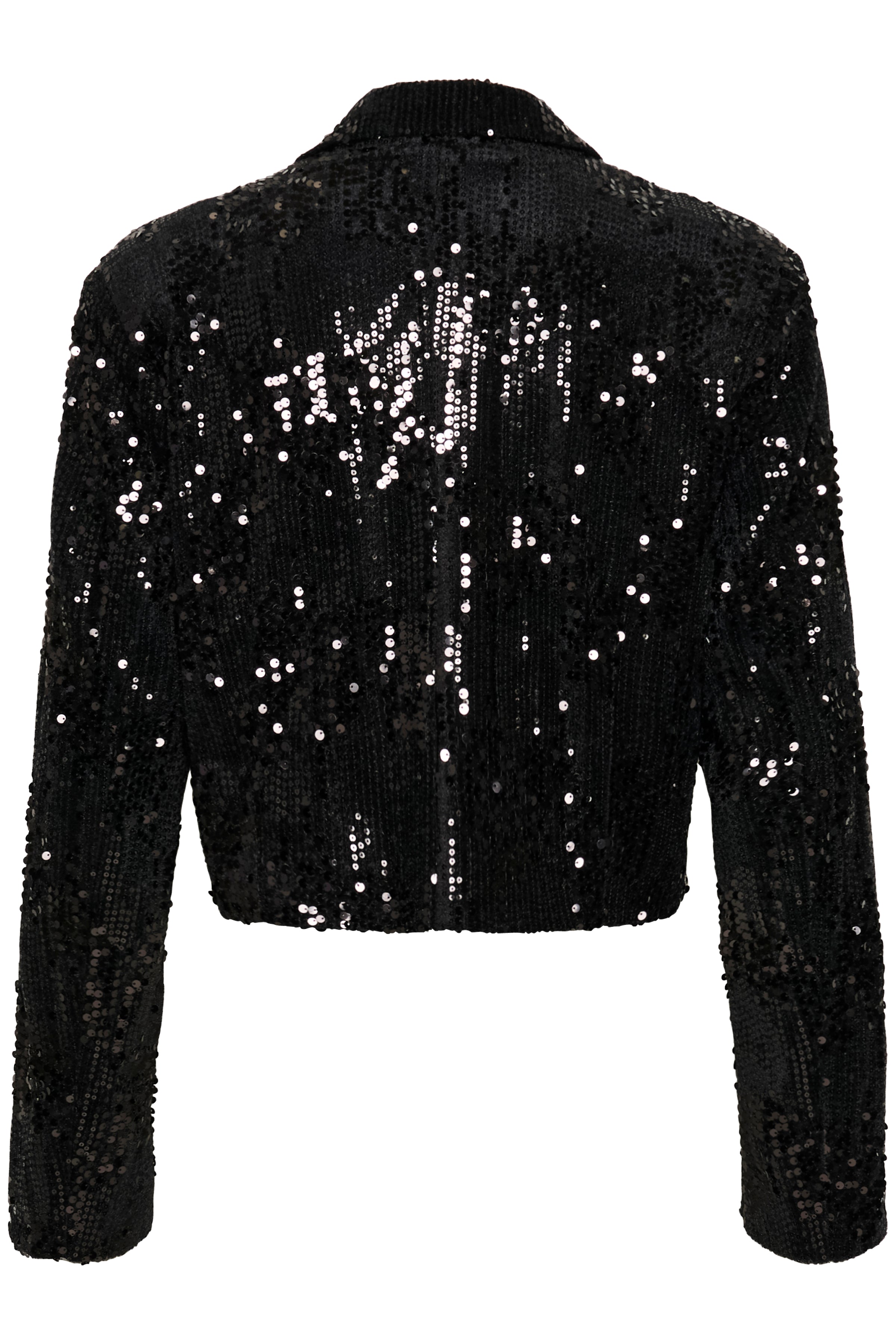 Nicole Sequin blazer jakki frá Kaffe- Svartur með pallíettum