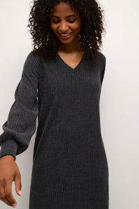 Olga kjóll frá Kaffe - Dark Grey Melange