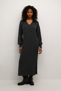 Olga kjóll frá Kaffe - Dark Grey Melange