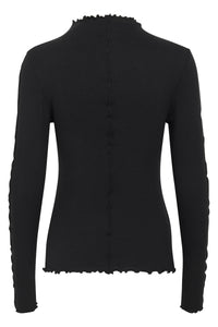 Kayla jersey toppur frá Kaffe - Svartur