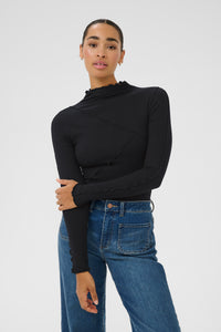 Kayla jersey toppur frá Kaffe - Svartur