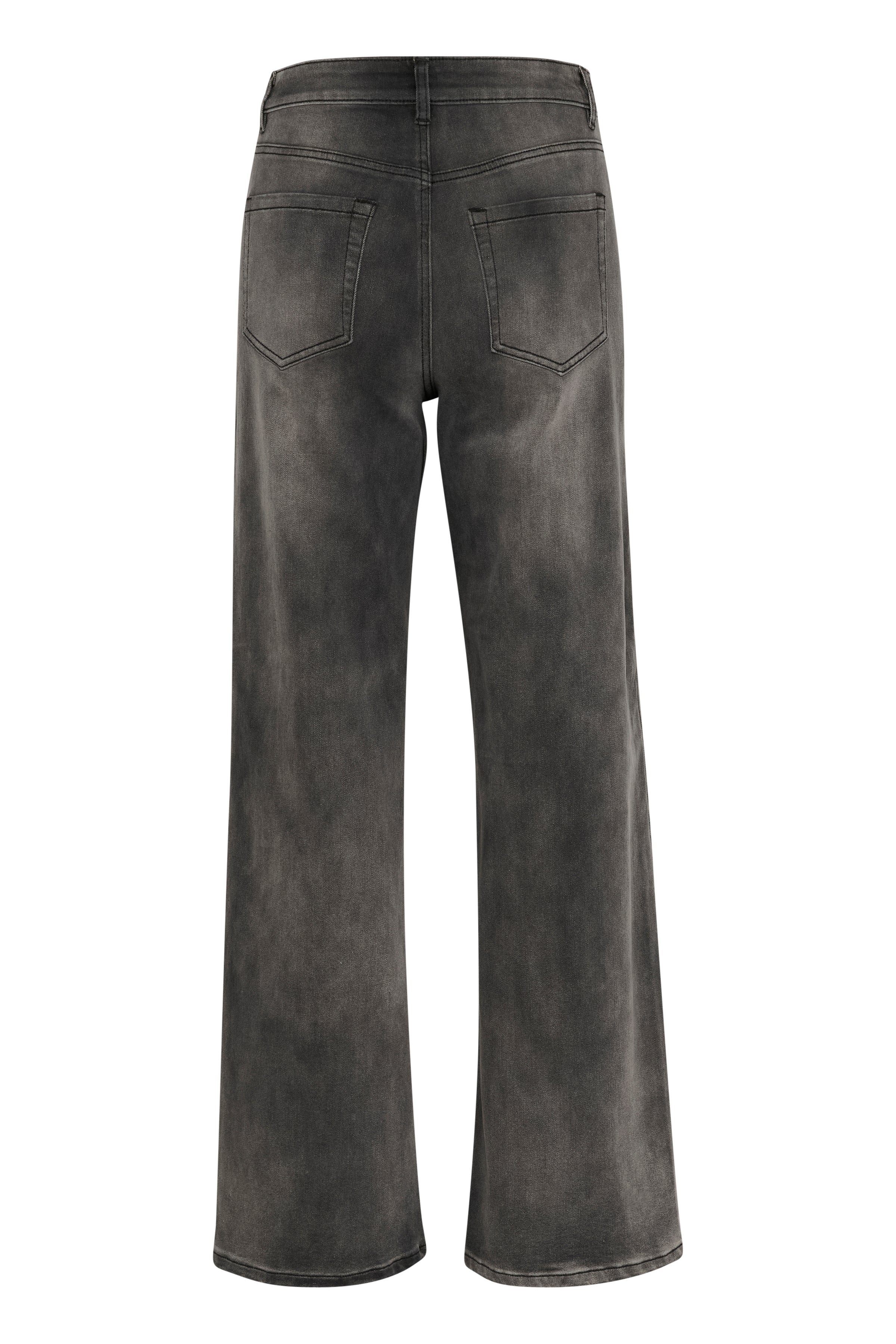 Sinem high waist  gallabuxur frá Kaffe  –  Medium grey denim