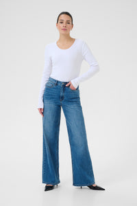Meadow HW reg fit gallabuxur frá Kaffe  – Medium blue denim