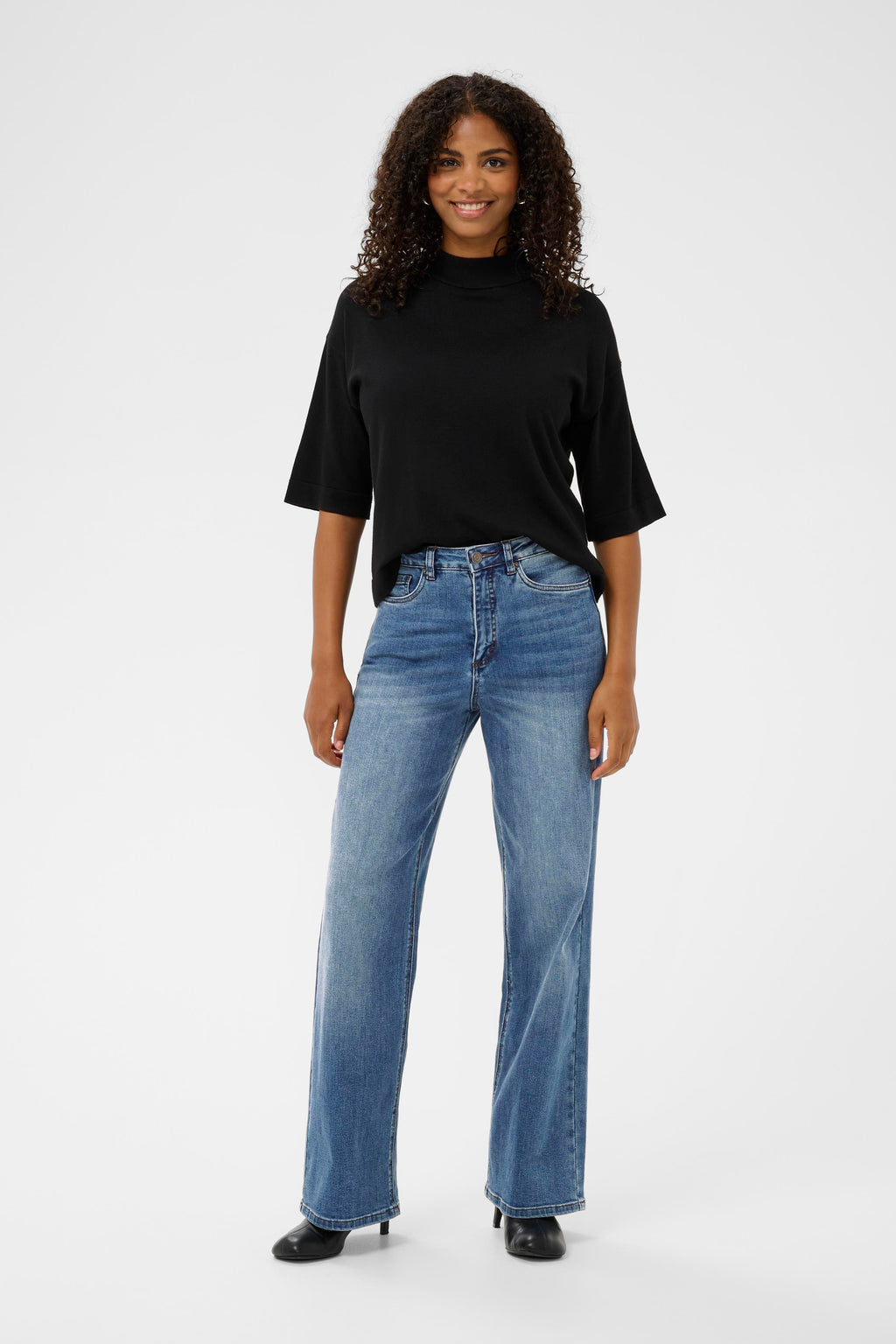 Meadow HW reg fit gallabuxur frá Kaffe  – Medium blue denim