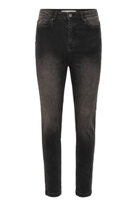 Willow HW slim fit gallabuxur frá Kaffe  – Dark grey wash