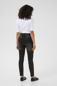 Willow HW slim fit gallabuxur frá Kaffe  – Dark grey wash