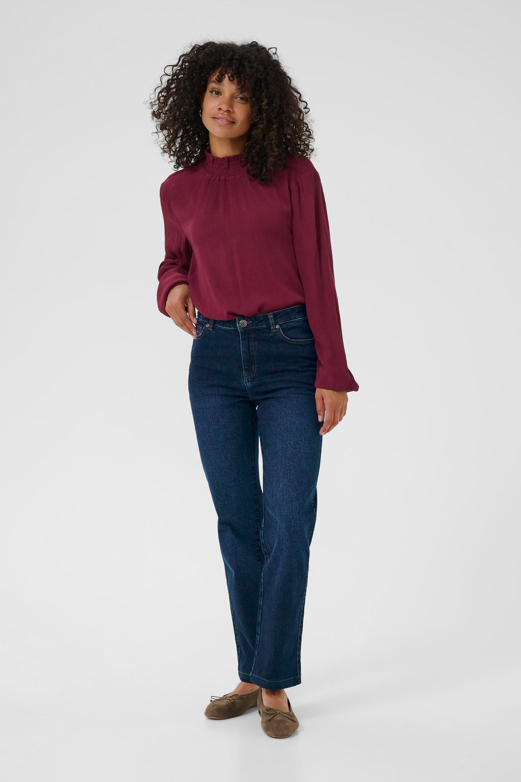 Maris reg fit gallabuxur frá Kaffe  – Dark blue denim