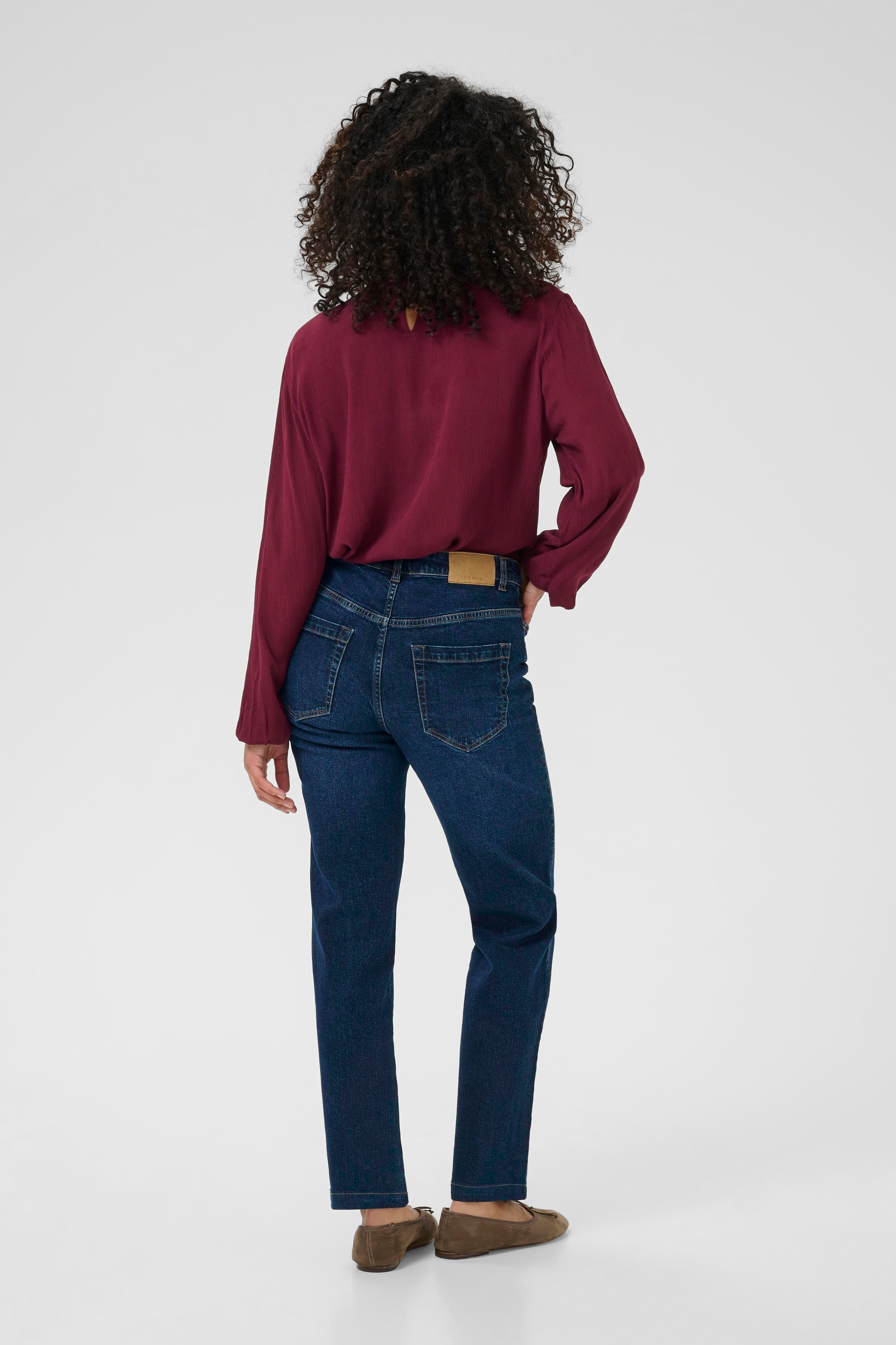Maris reg fit gallabuxur frá Kaffe  – Dark blue denim