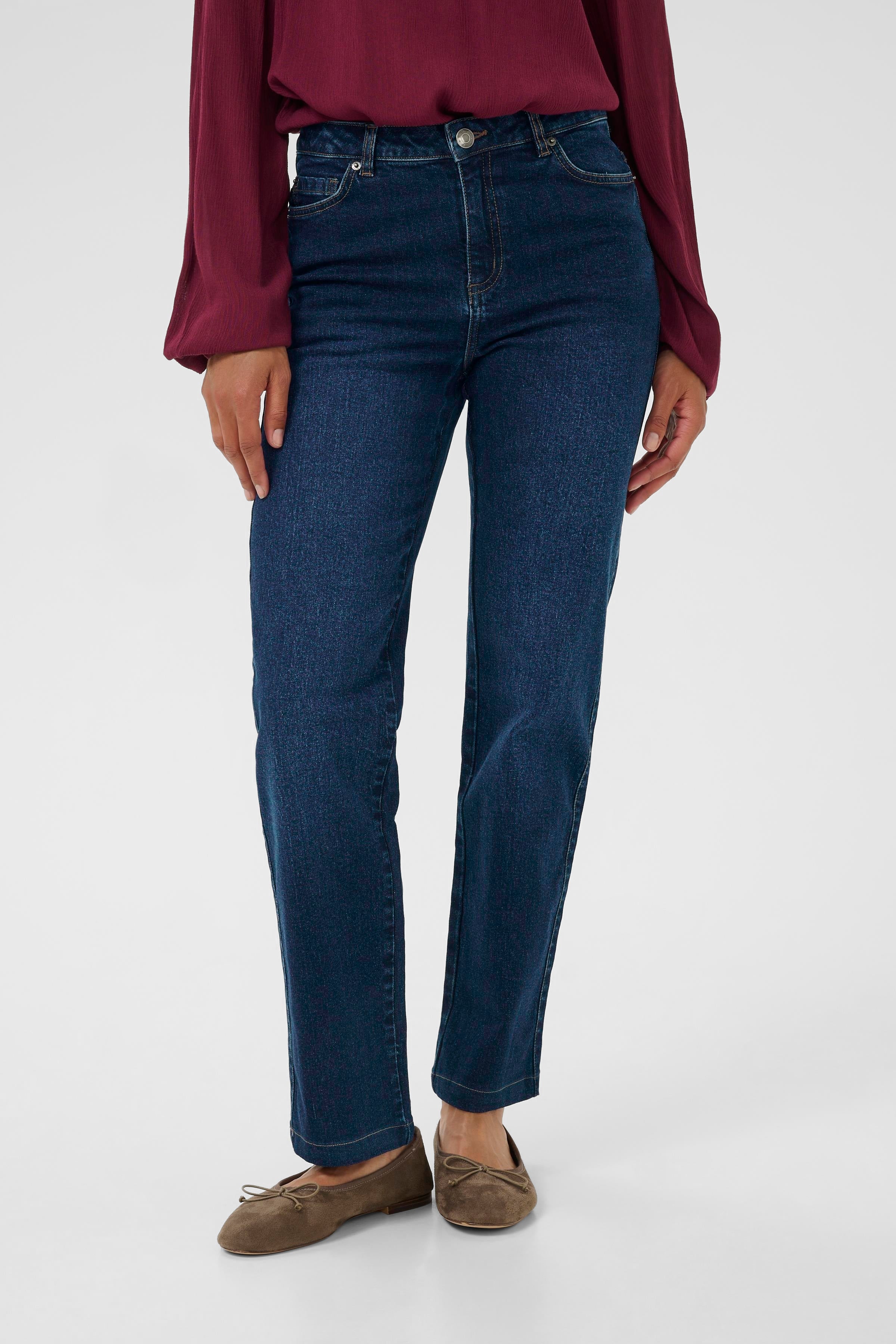 Maris reg fit gallabuxur frá Kaffe  – Dark blue denim