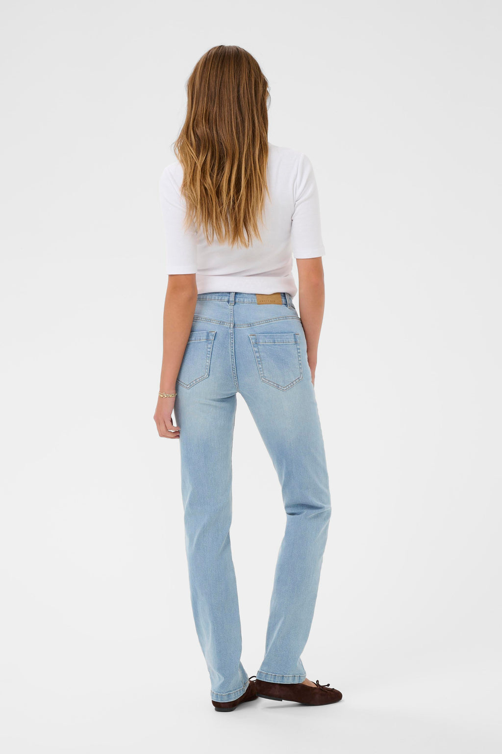 Willow HW slim fit gallabuxur frá Kaffe  –  Light blue