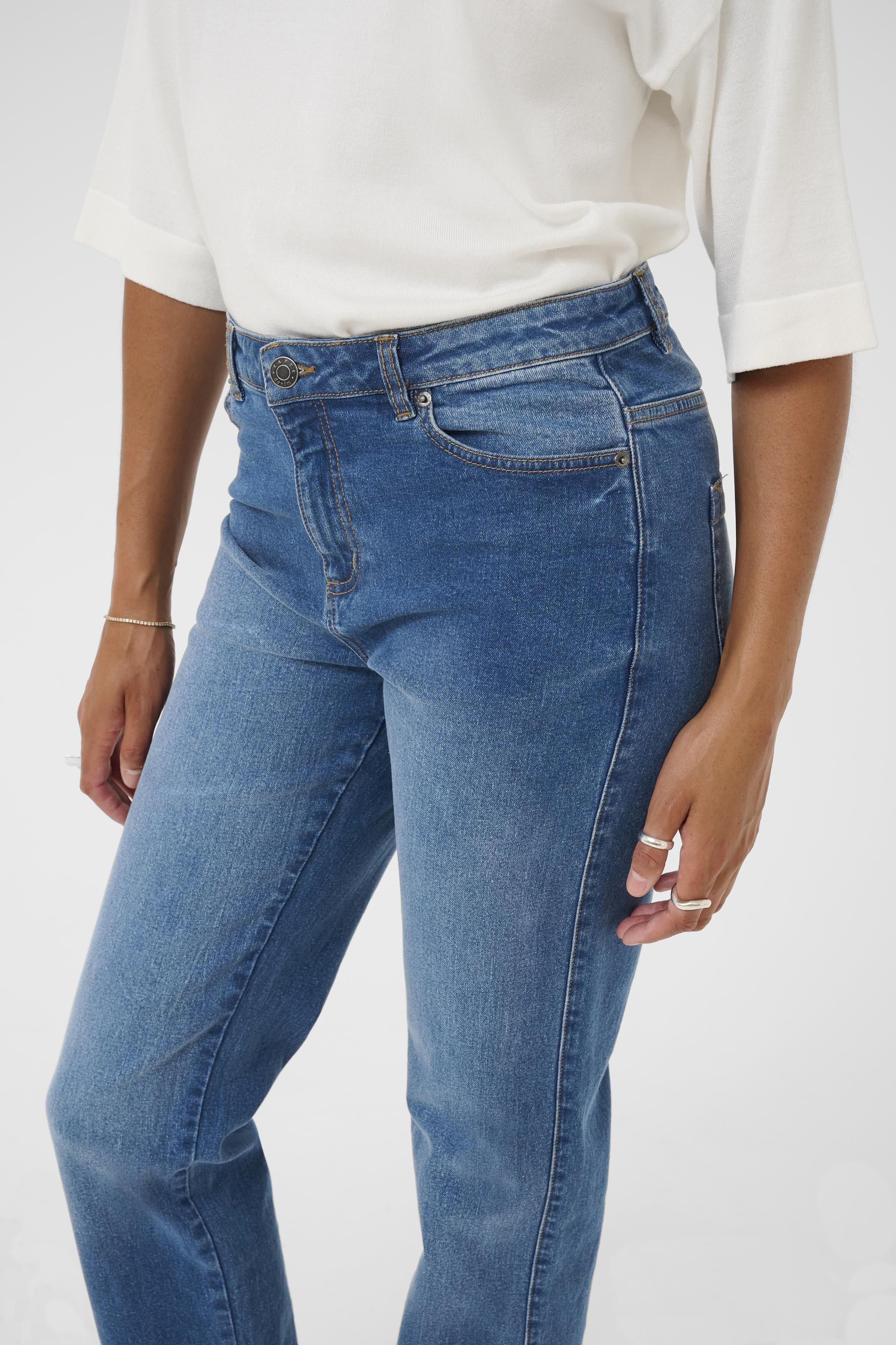 Maris reg fit gallabuxur frá Kaffe  – Medium blue denim
