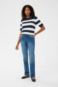 Maris reg fit gallabuxur frá Kaffe  – Medium blue denim