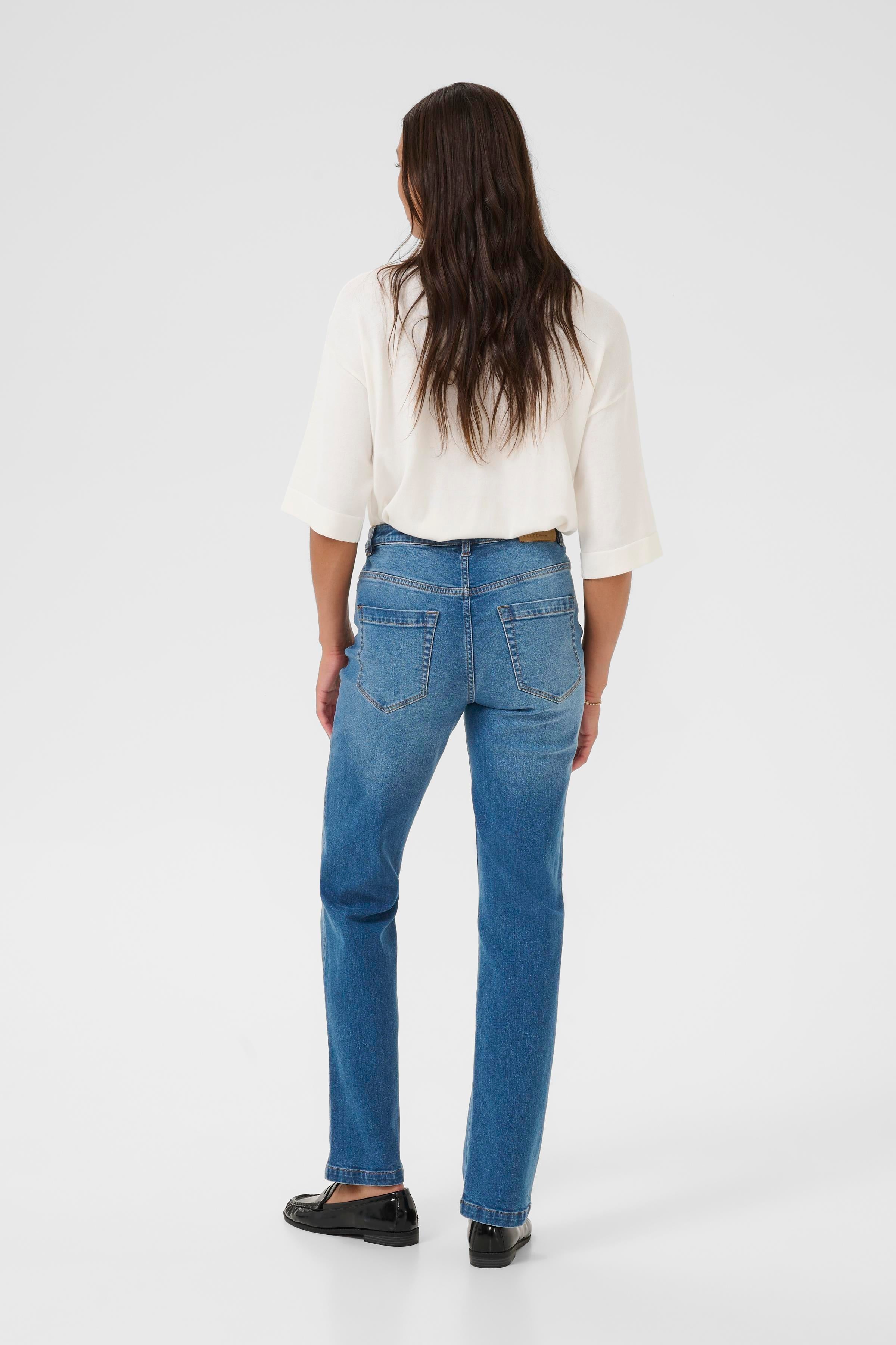 Maris reg fit gallabuxur frá Kaffe  – Medium blue denim
