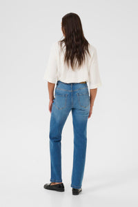 Maris reg fit gallabuxur frá Kaffe  – Medium blue denim
