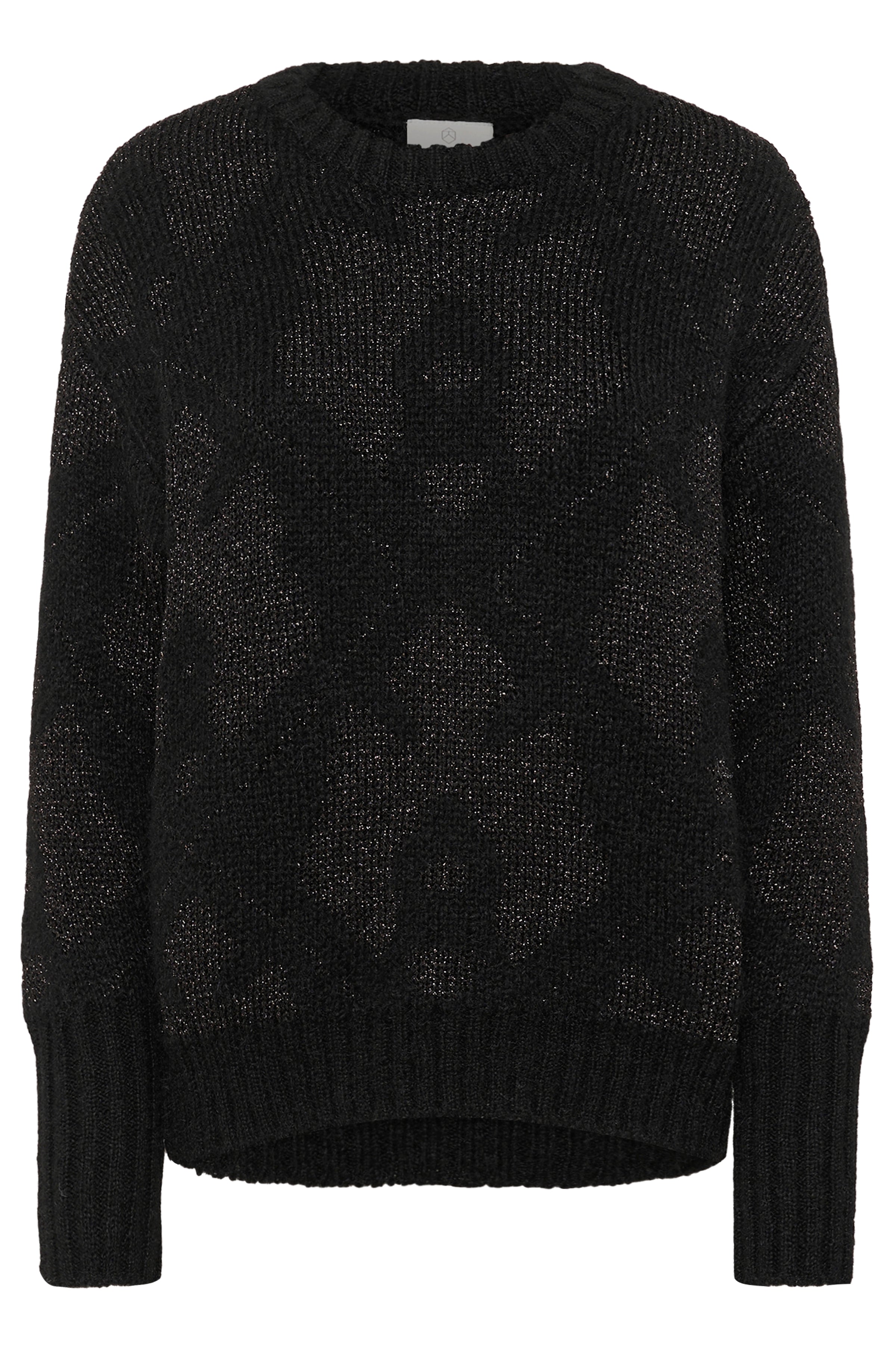 Sandra peysa frá Kaffe - Svört með silfurþræði