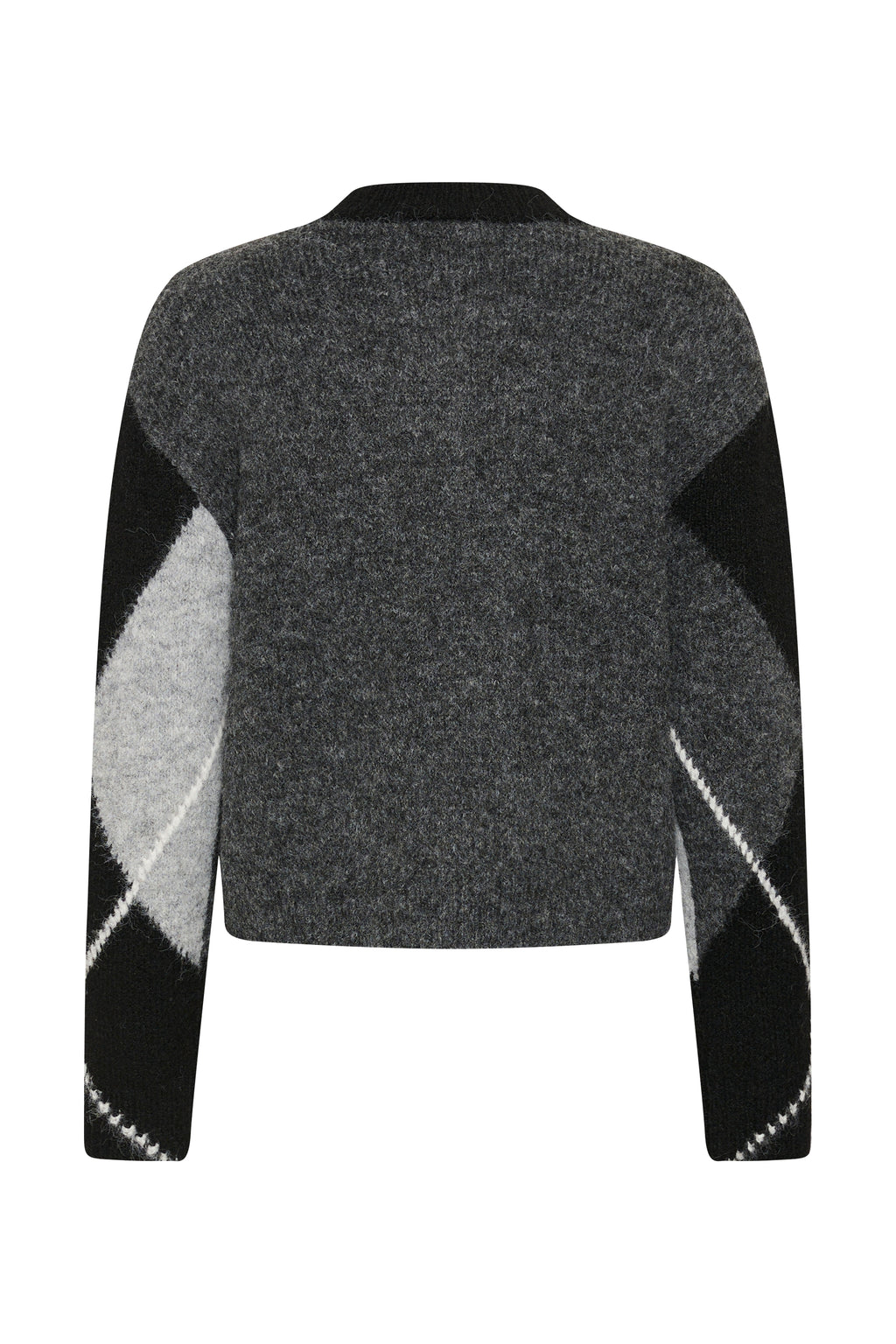 Grith peysa frá Kaffe - Grey melange / black