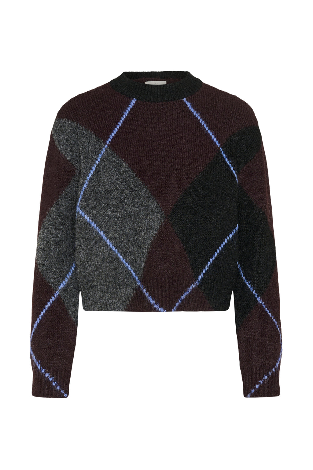 Grith peysa frá Kaffe - Dark grey melange / Fudge