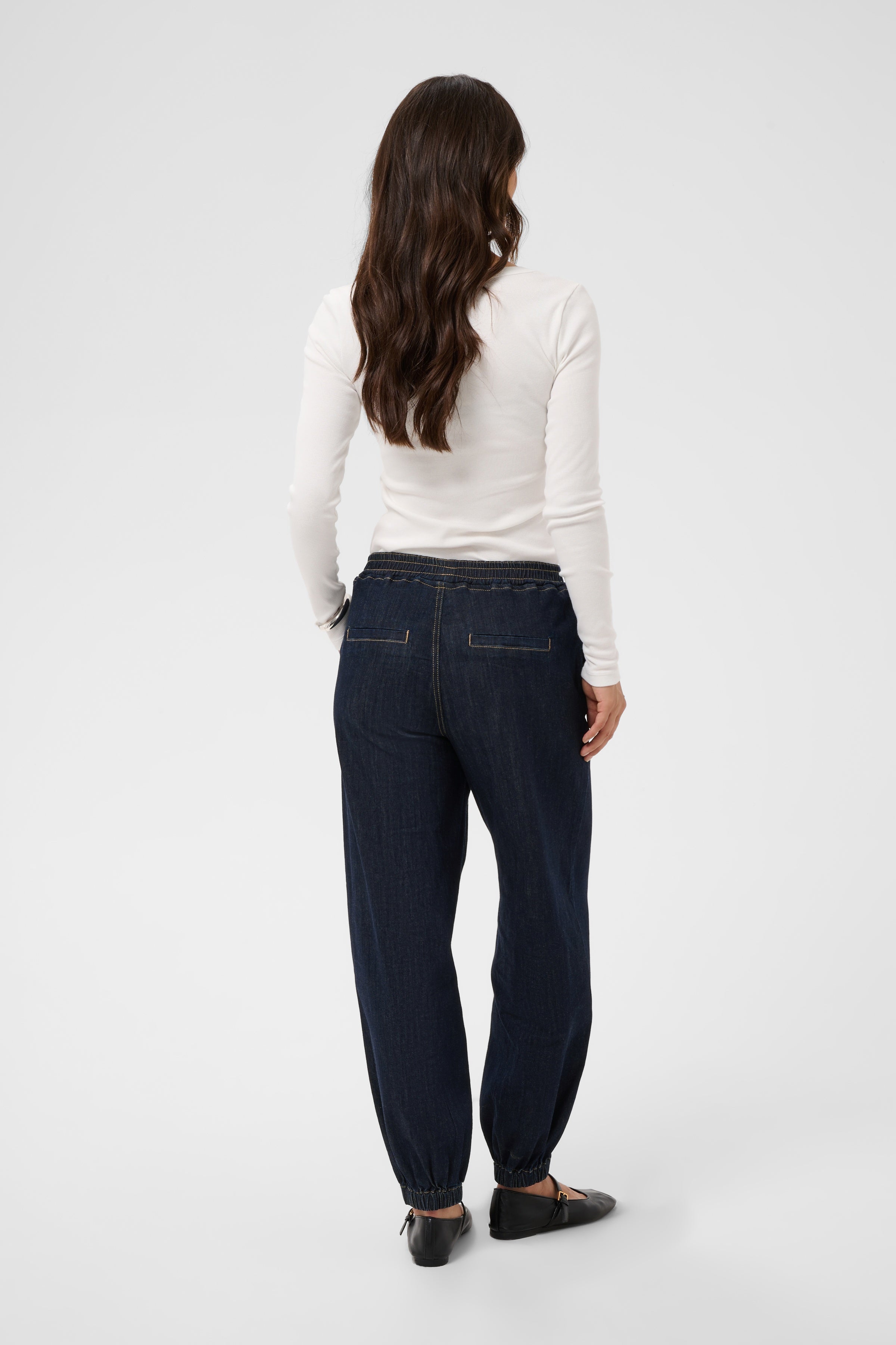 Molly gallabuxur frá Kaffe - Raw blue denim