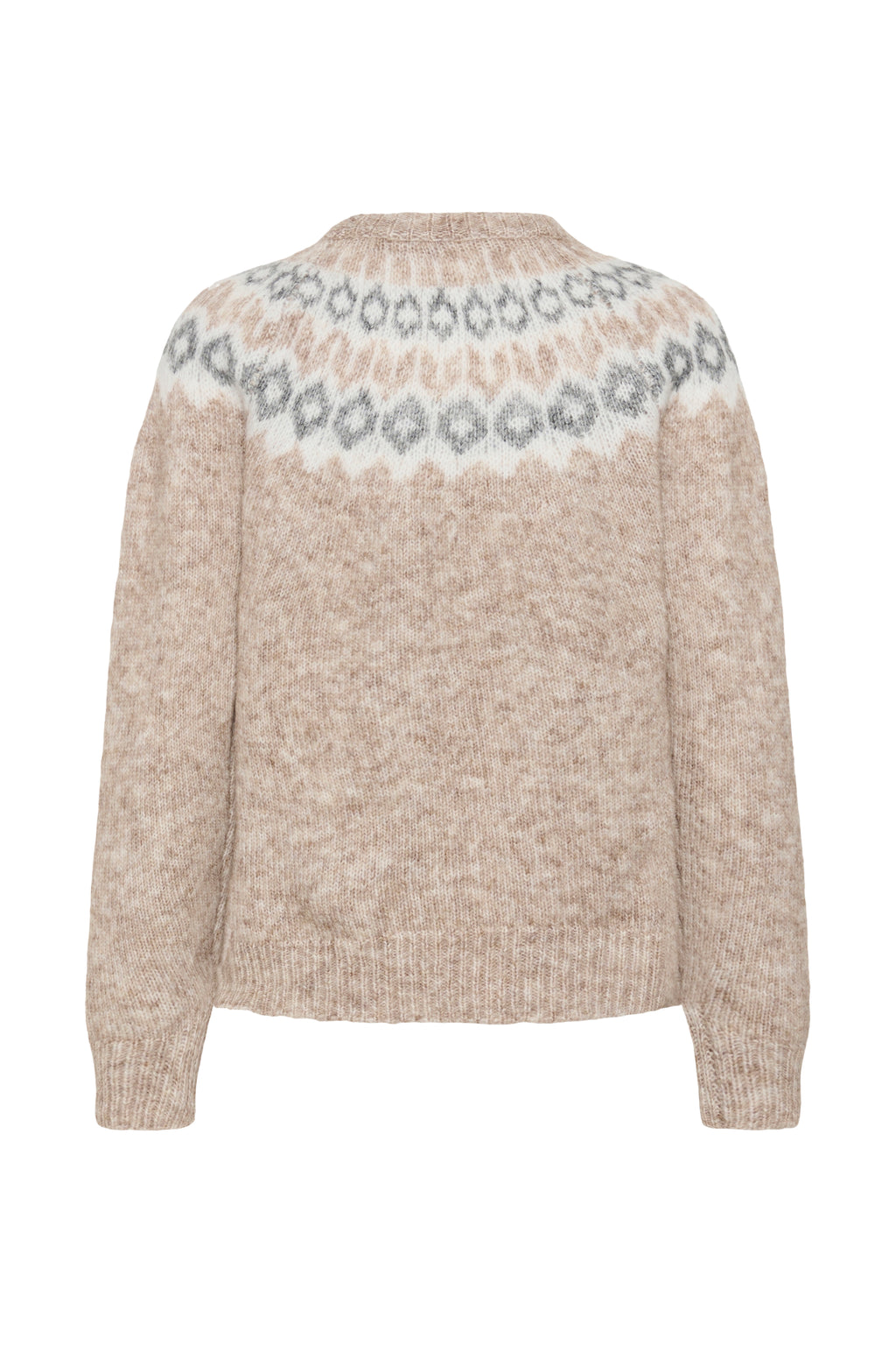 Allison peysa frá Kaffe - Beige mel grey