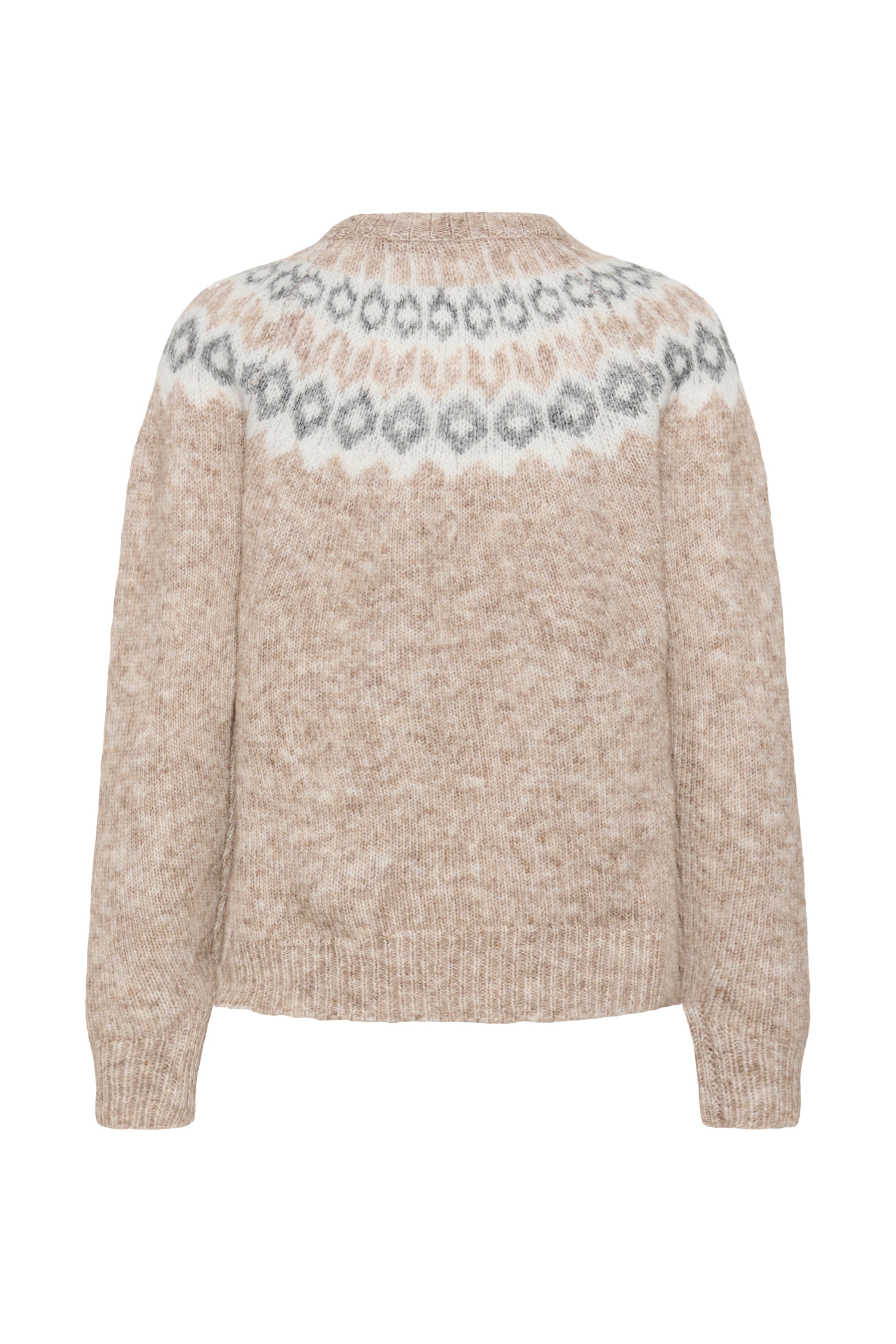 Allison peysa frá Kaffe - Beige mel grey