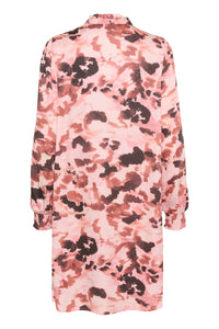 Elena kjóll frá Cream - Blurred rose bleikur