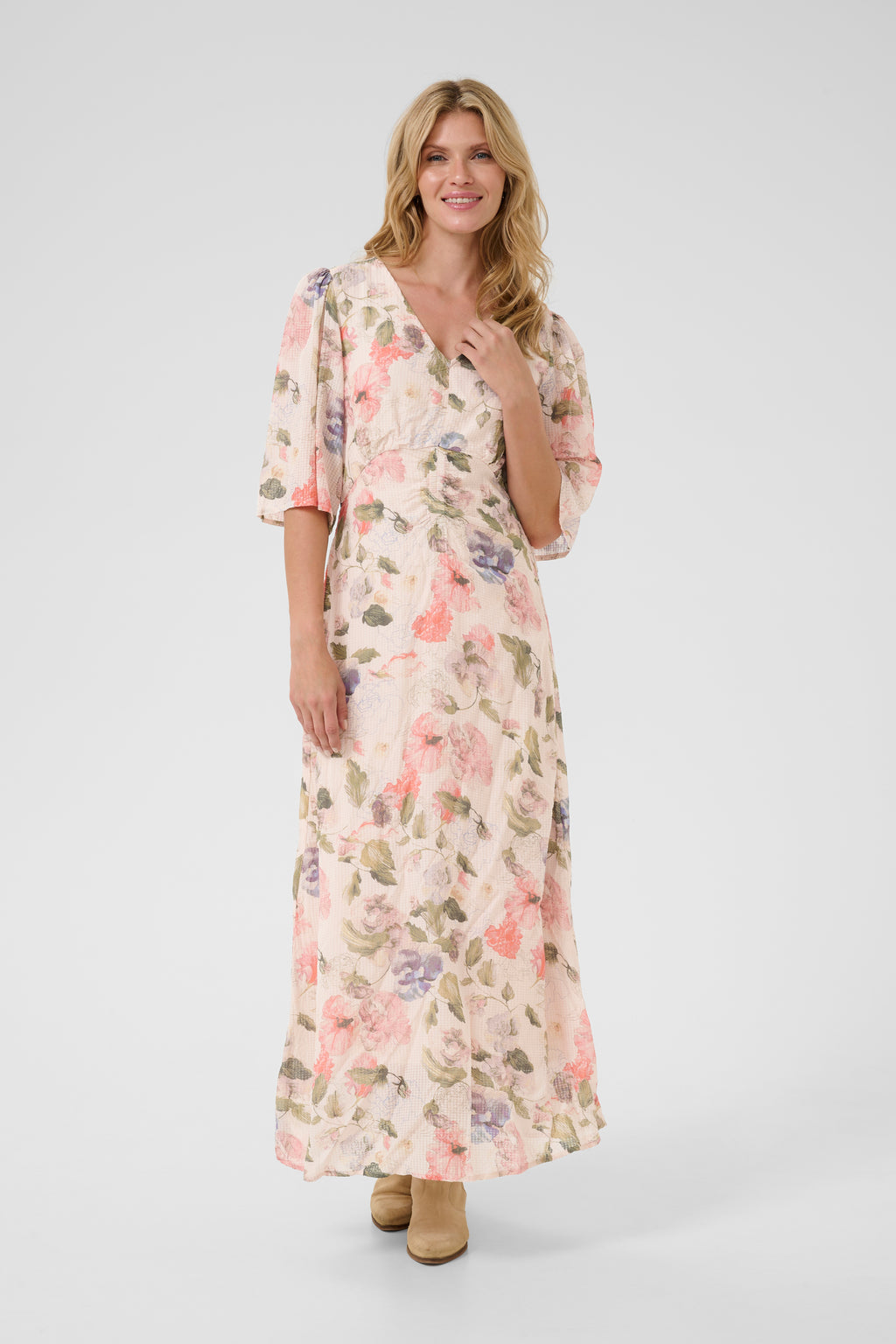 Hailey síðkjóll frá Cream - Rose flower