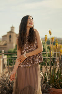 Palia toppur frá Cream - Fossil brúnn