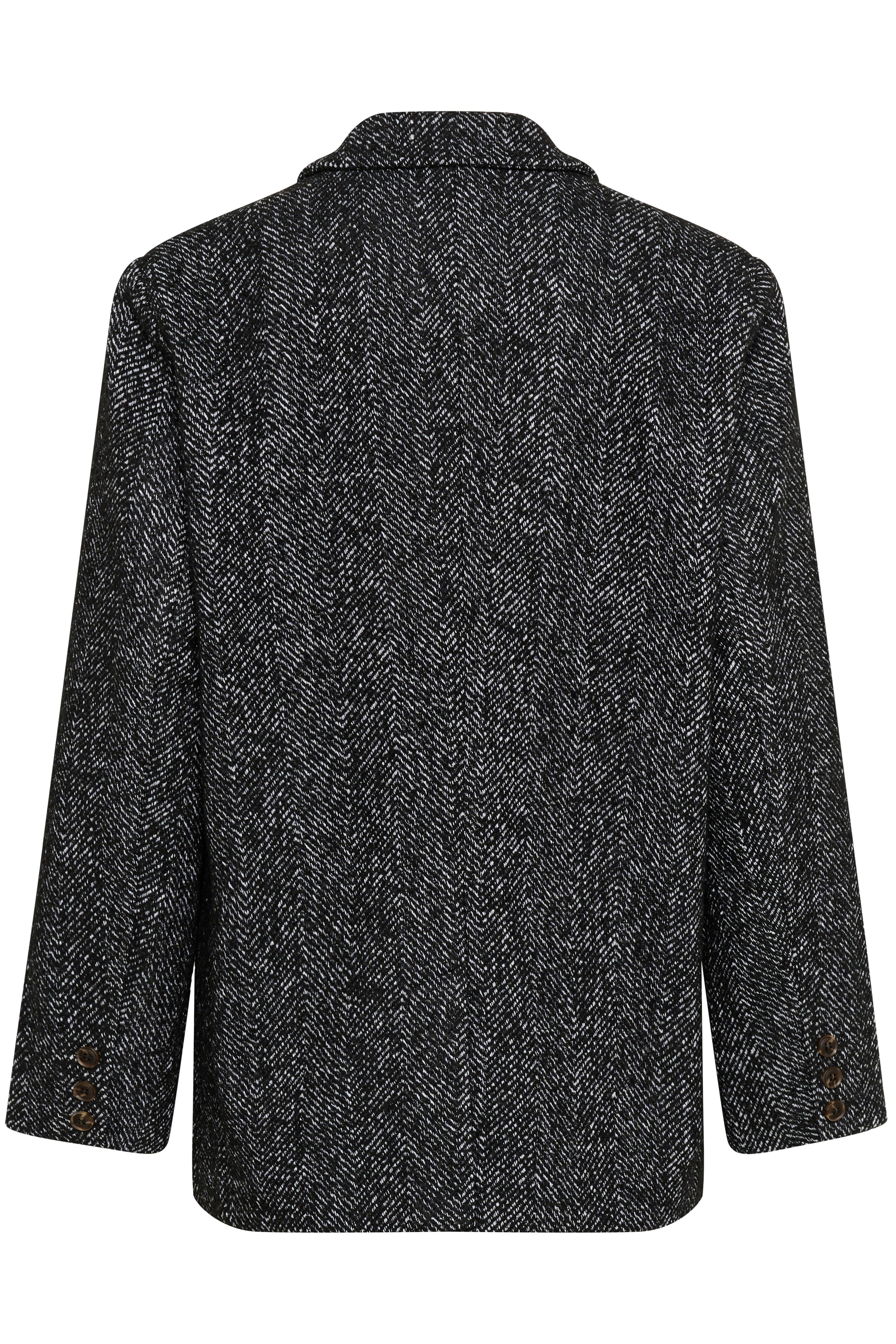 Olina jakki frá Cream - Svartur með herringbone