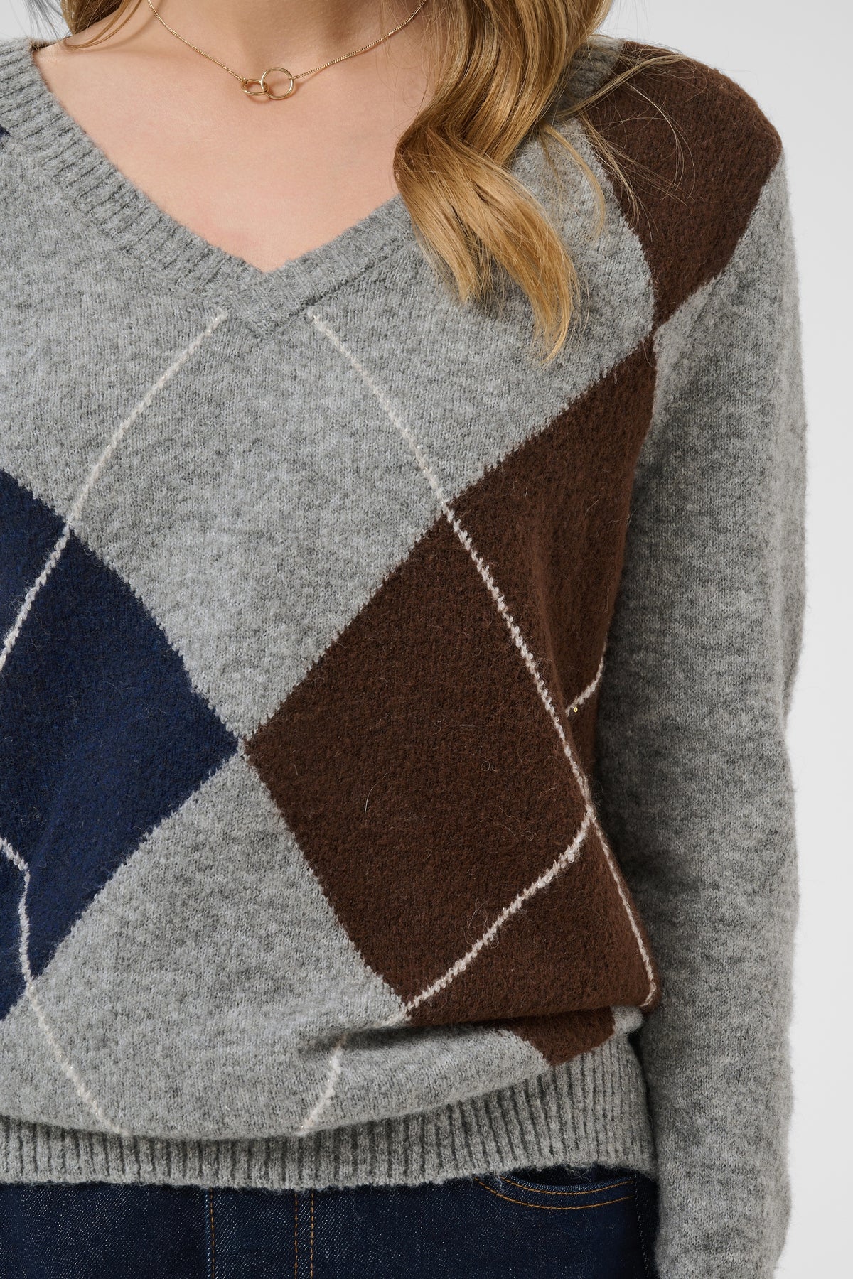 Hope peysa frá Cream - Grey melange