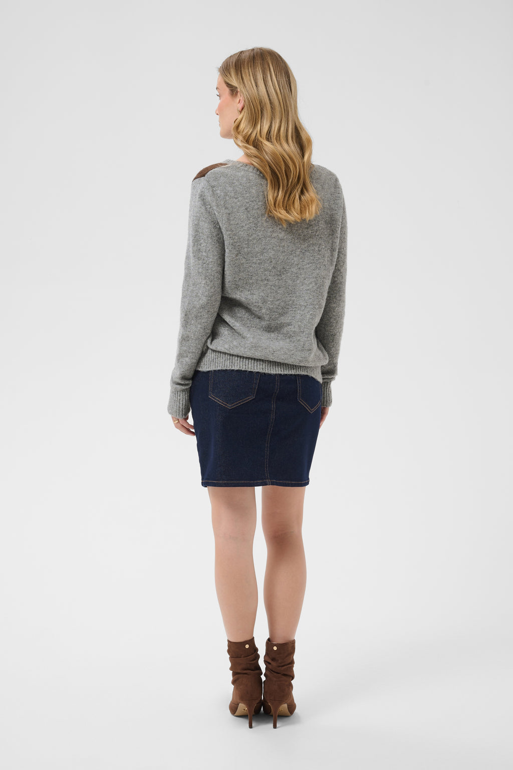 Hope peysa frá Cream - Grey melange