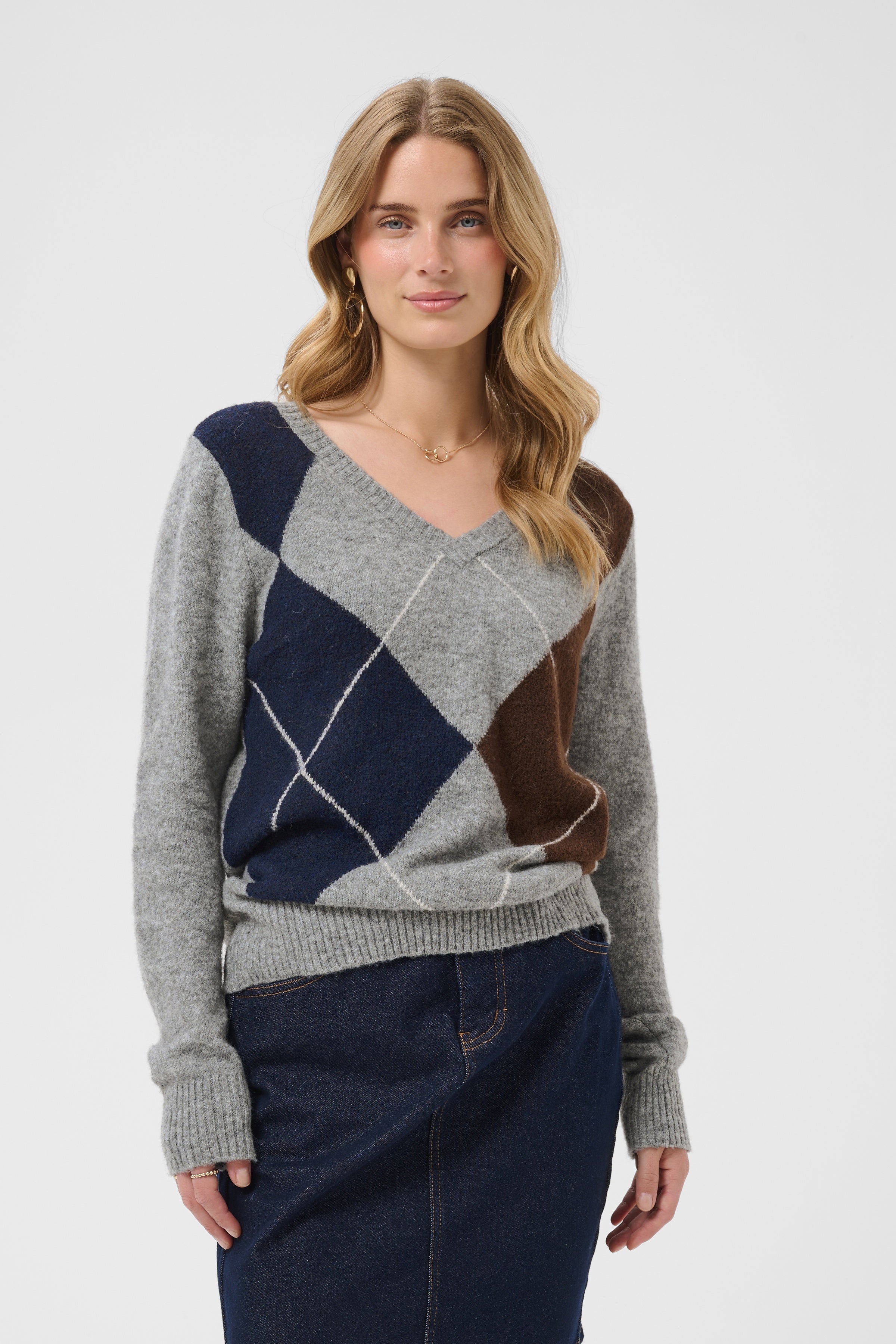 Hope peysa frá Cream - Grey melange
