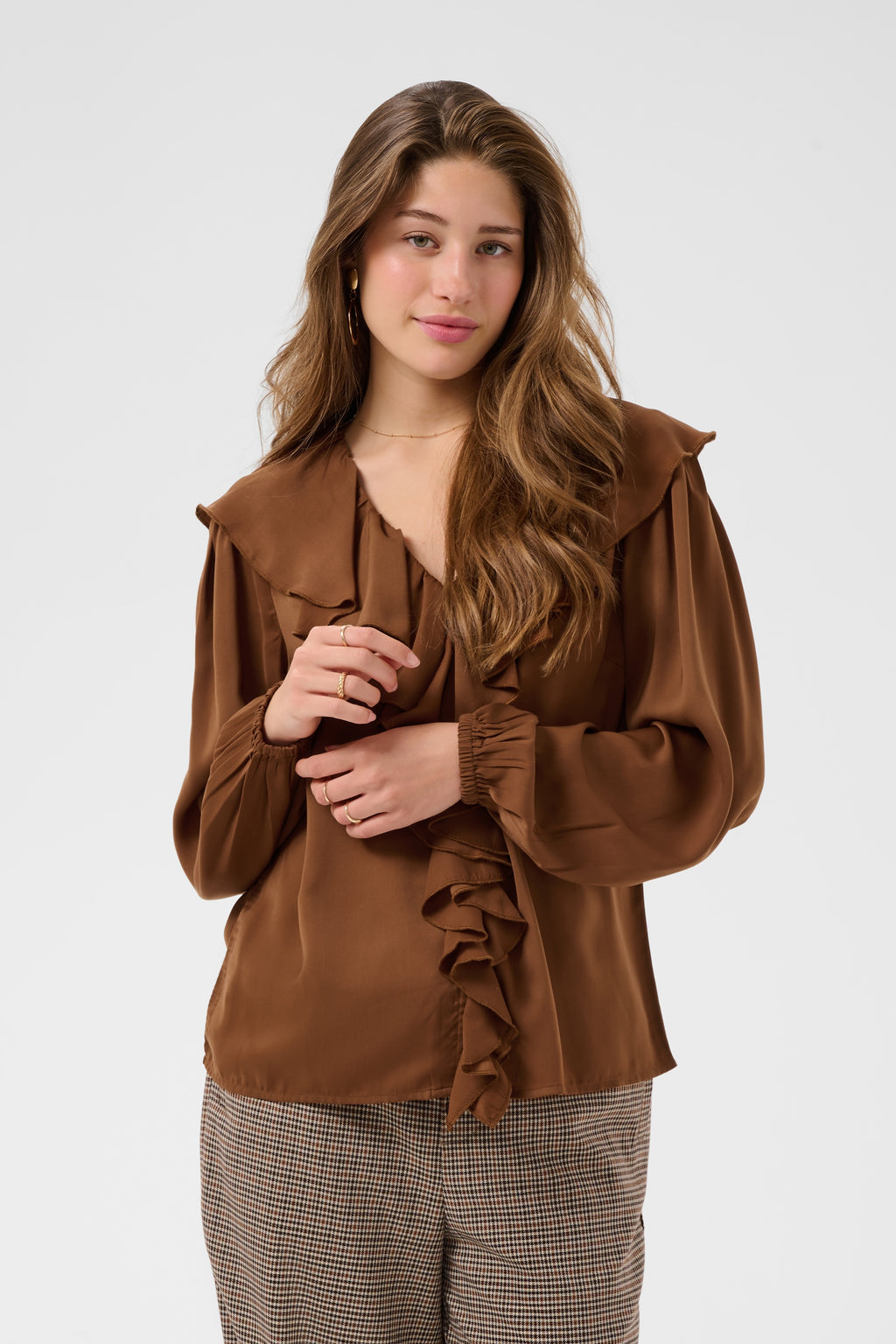Beliv blússa frá Cream - Friar brown