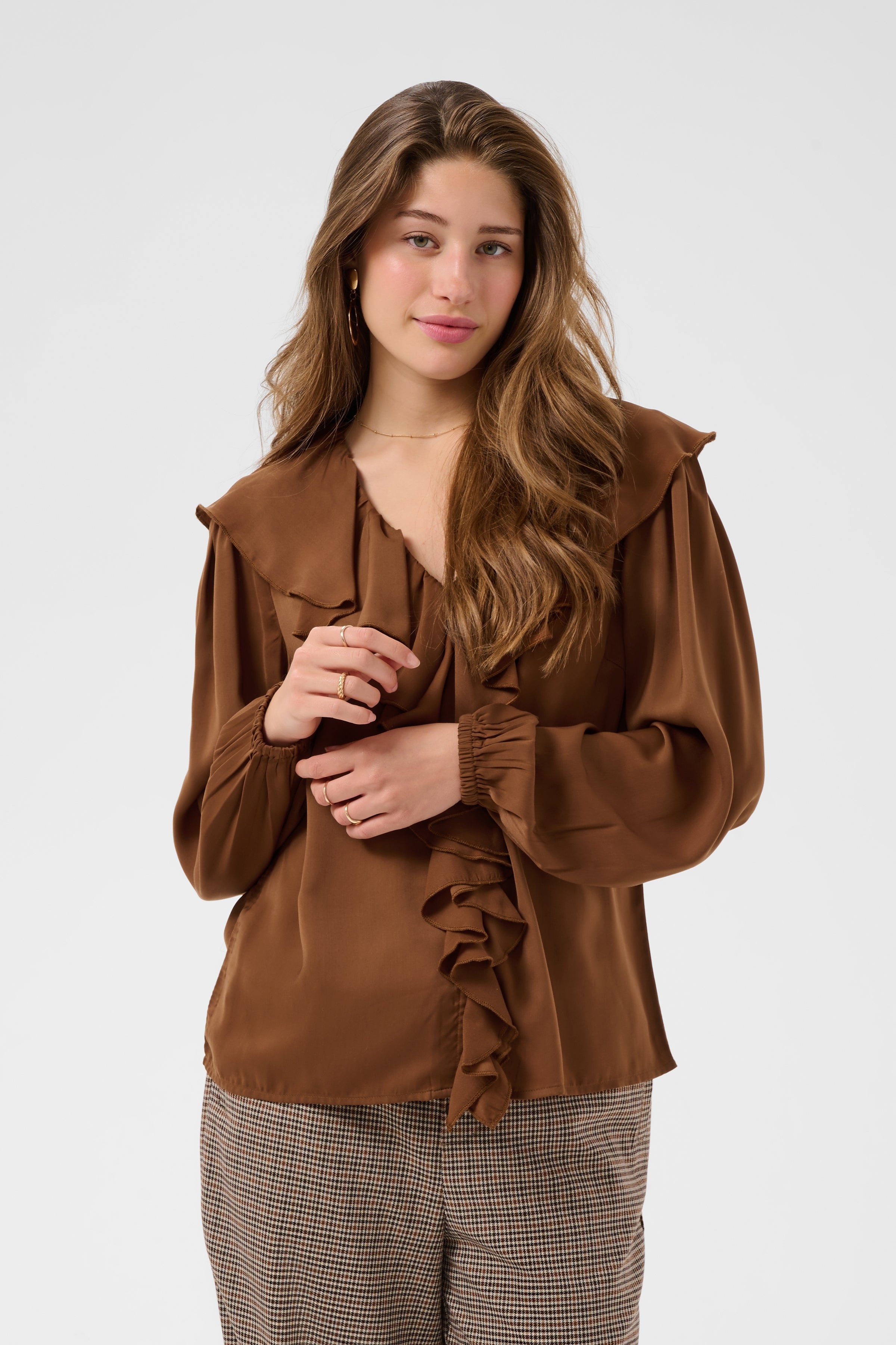 Beliv blússa frá Cream - Friar brown