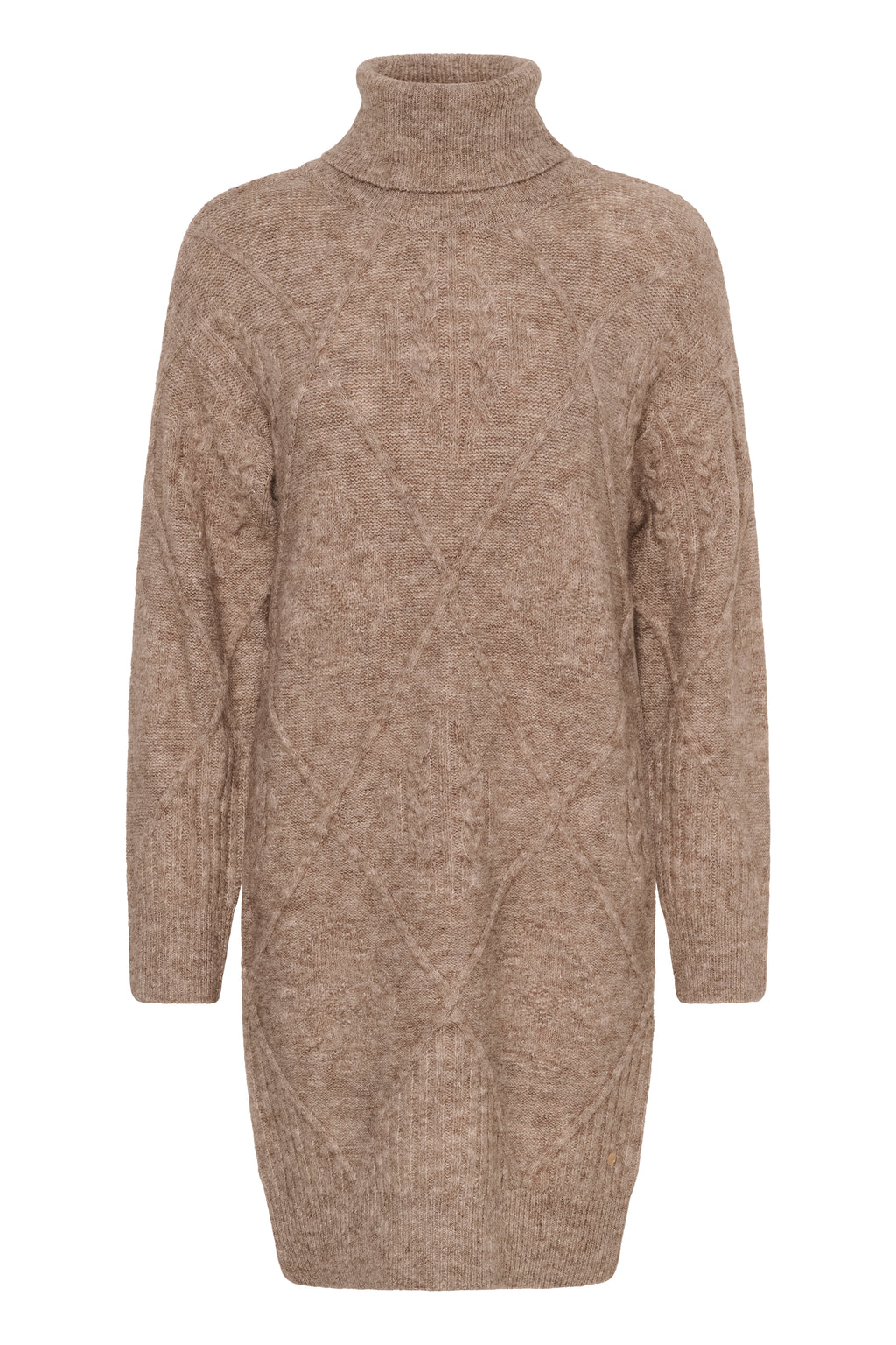 Gloria kjóll frá Cream - Fossil melange brúnn