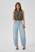 Lucy 139 Loose Barrel gallabuxur frá My essential wardrobe - Baby blue